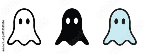 Ghost icon vector. charming Halloween ghost symbol. vector illustration.