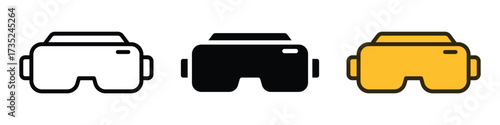 VR glasses icon vector. gaming, education, and innovation symbol. vector illustration.