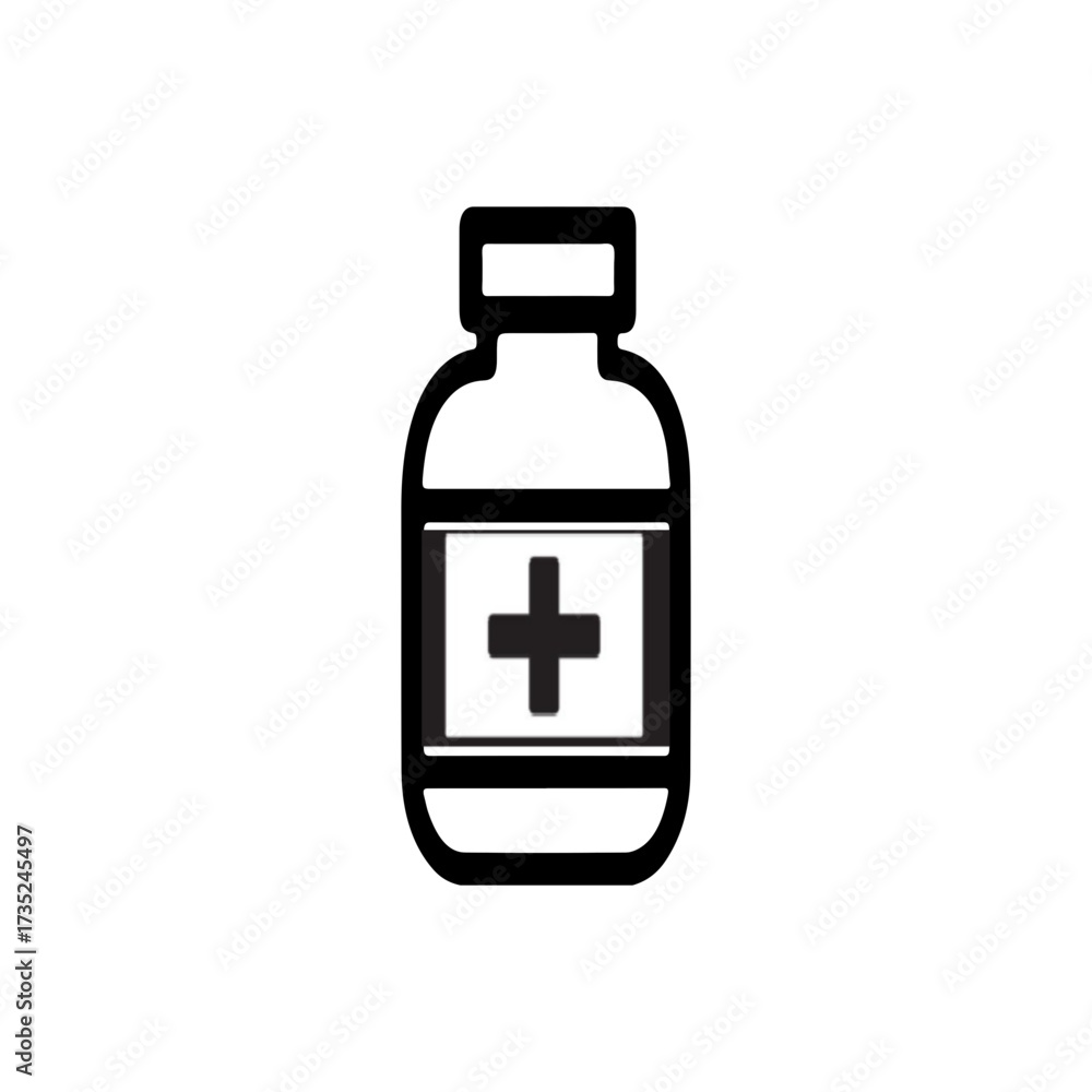 Obraz premium Medical Drug Bottle Illustration