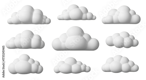 Abstract Cloud Shapes Collection featuring cloud, clouds, cloud shape, cloud design, 3d cloud high quality realistic
