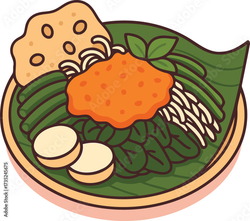 Pecel Javanese Vegetable Salad with Peanut Sauce