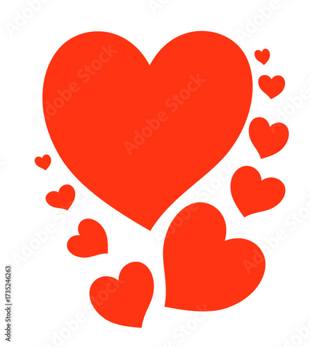 Love and Like Reaction on Social Media, Vector Social Media Concept, Valentine, Christmas, Marry. Using network for posting and sharing content.	