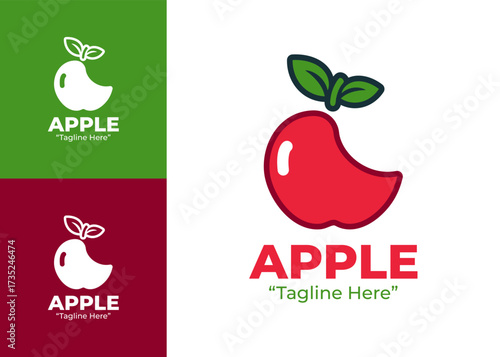 Apple Logo Simple Clean Symbol for Cafe