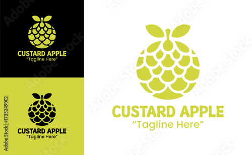 Custard Apple Logo Creative Tropical Fruit Branding