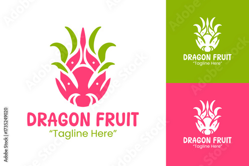 Dragon Fruit Logo Modern Tropical Identity