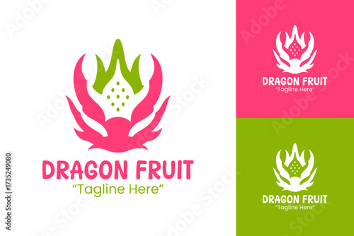 Dragon Fruit Logo Premium Healthy Lifestyle Emblem