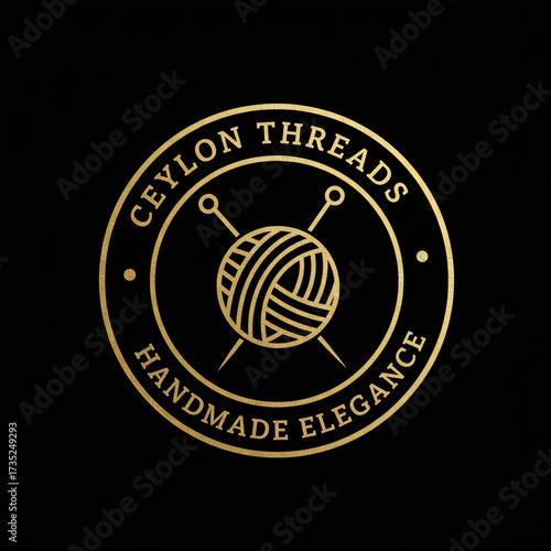 Ceylon Threads Logo Sample for Branding and Textile Design Mockup