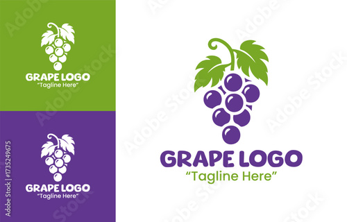 Green Grape Logo Symbol