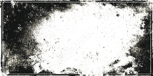 Abstract grunge border is distressed with rough edges, splattered marks, scratches, and worn-out textures, while the irregular border gives it an artistic, raw, and edgy feel.