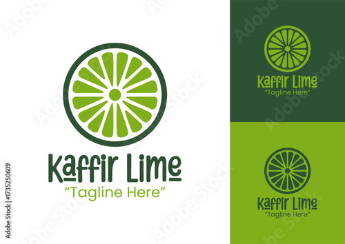 Kaffir Lime Logo Premium Healthy Lifestyle Emblem