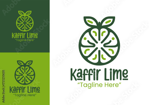 Kaffir Lime Logo Clean Creative Symbol for Cafe