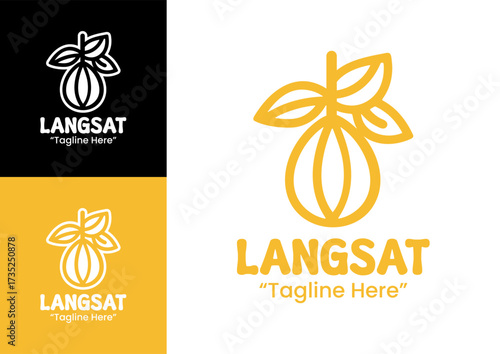 Langsat Logo Clean Creative Symbol for Cafe