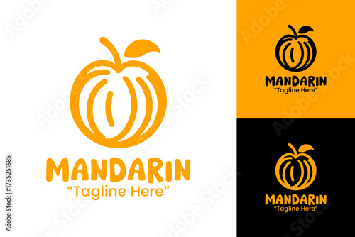 Mandarin Logo Modern Fresh Citrus Identity