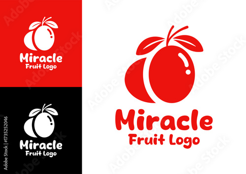 Miracle Fruit Logo Organic Fresh Gourmet Symbol