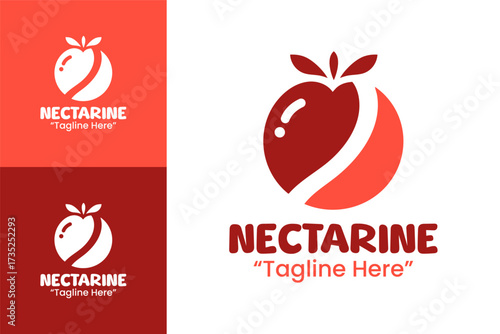 Nectarine Logo Clean Simple Cafe Symbol