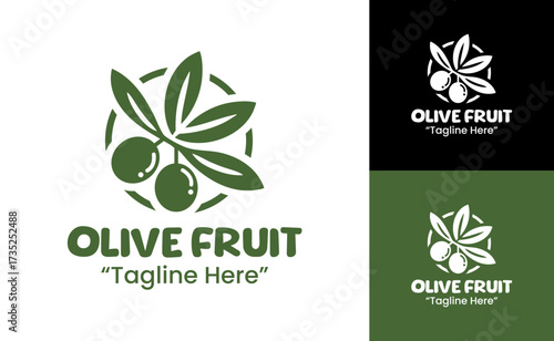 Olive Logo Premium Healthy Lifestyle Emblem