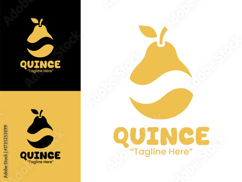 Quince Logo Simple Clean Cafe Symbol