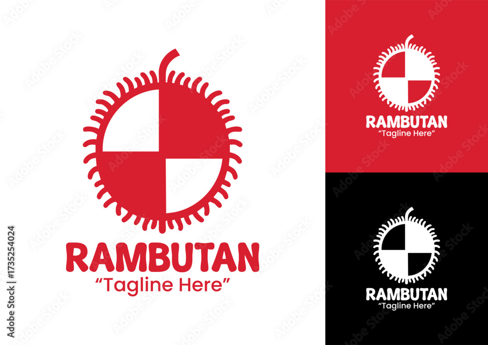 Obraz premium Rambutan Logo Professional Creative Brand Design