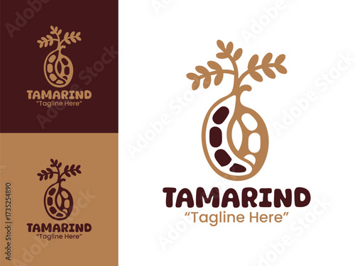 Tamarind Logo Creative Tropical Fruit Branding
