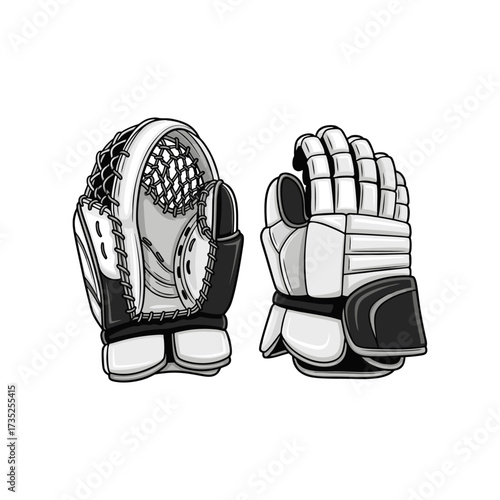 Baseball glove with a white background