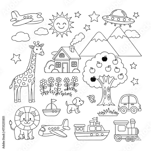 Pictures to color in everyday life