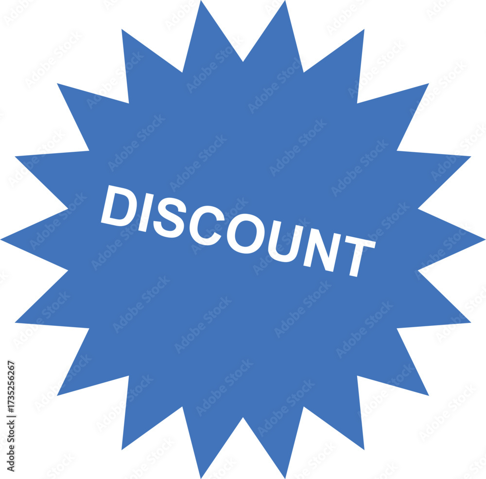 Fototapeta premium Promotional discount starburst sticker graphic for sale and special offers
