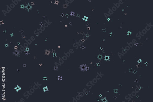 Many Star Outlines Pattern Background, Festive Overlay of Sparkling Starry, Celebration