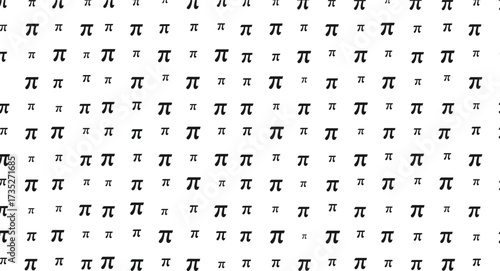 Pi symbol grid, visual puzzle illustration, mathematical anomaly, find the difference, abstract pattern, educational concept, vector design for learning content