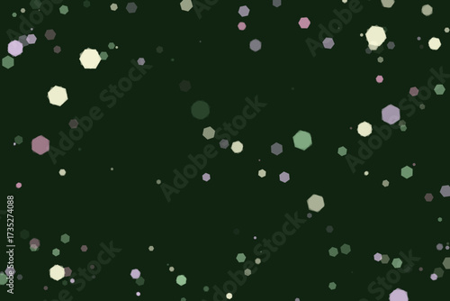 Polygon Pastel Shapes Floating Background, Seamless Abstract Design, Dark Backdrop