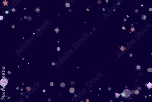 Star Shapes Circle Triangle Octagon on Transparent Background Generative Design