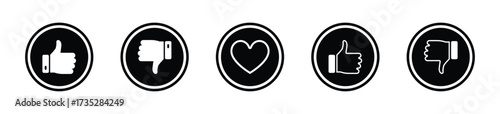 Good and bad thumb icon set. Set of thumb, like dislike icon - Stock Vector