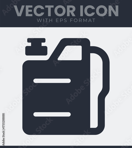 Simple fuel canister icon vector graphic