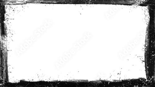 black grunge frame transparent png