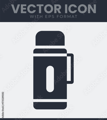 Simple thermos icon vector graphic design