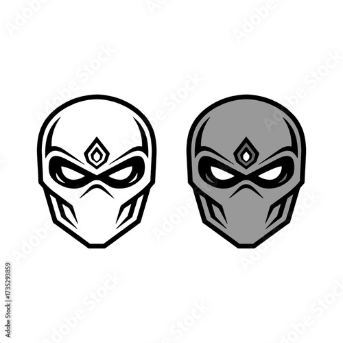 vector illustration of a ninja mask