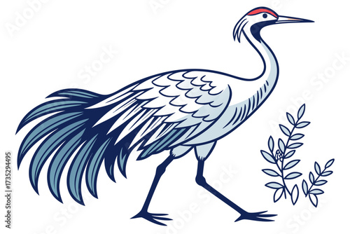 vector illustration of a crane