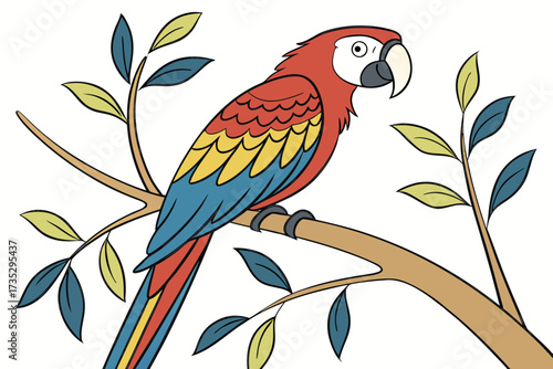 parrot on branch