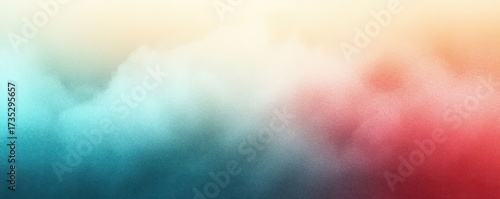Soft gradient background with smooth transition of blue, white, and light red colors creating a calm and soothing atmosphere
