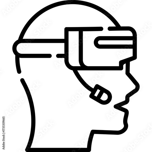 Metaverse VR Outline Icon