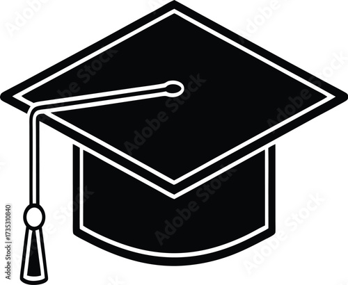graduation cap and diploma icon