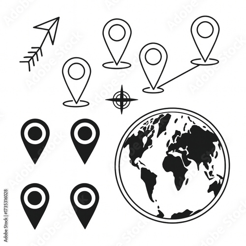 Geo Nav  Icons – Global Mapping Elements