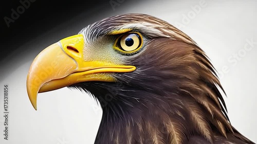 Wallpaper Mural Majestic Eagle Head Profile Close-up with Intense Gaze Against Blurred Background Torontodigital.ca