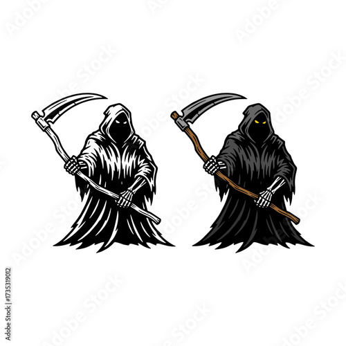 vector illustration of an grim reaper