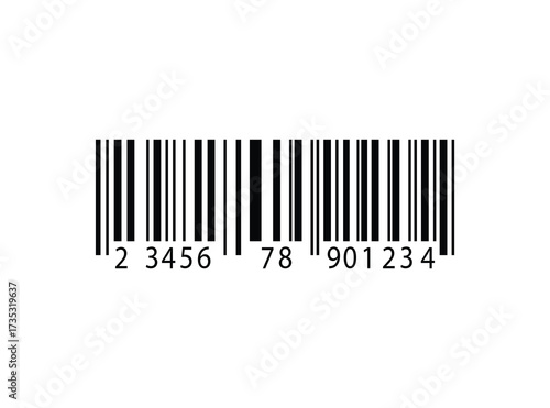 Black Barcode Label Isolated