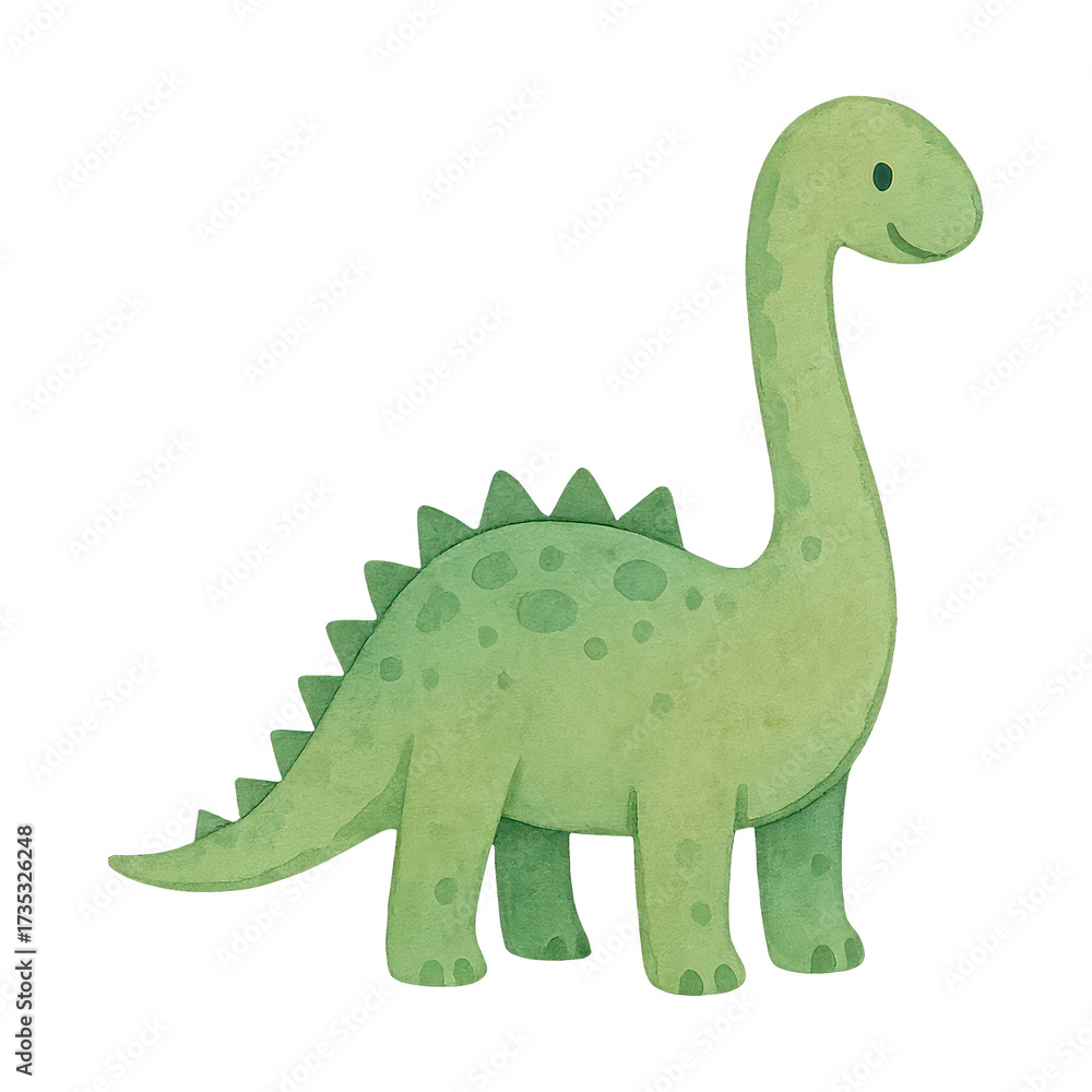 Naklejka premium PNG Cute green dinosaur illustration