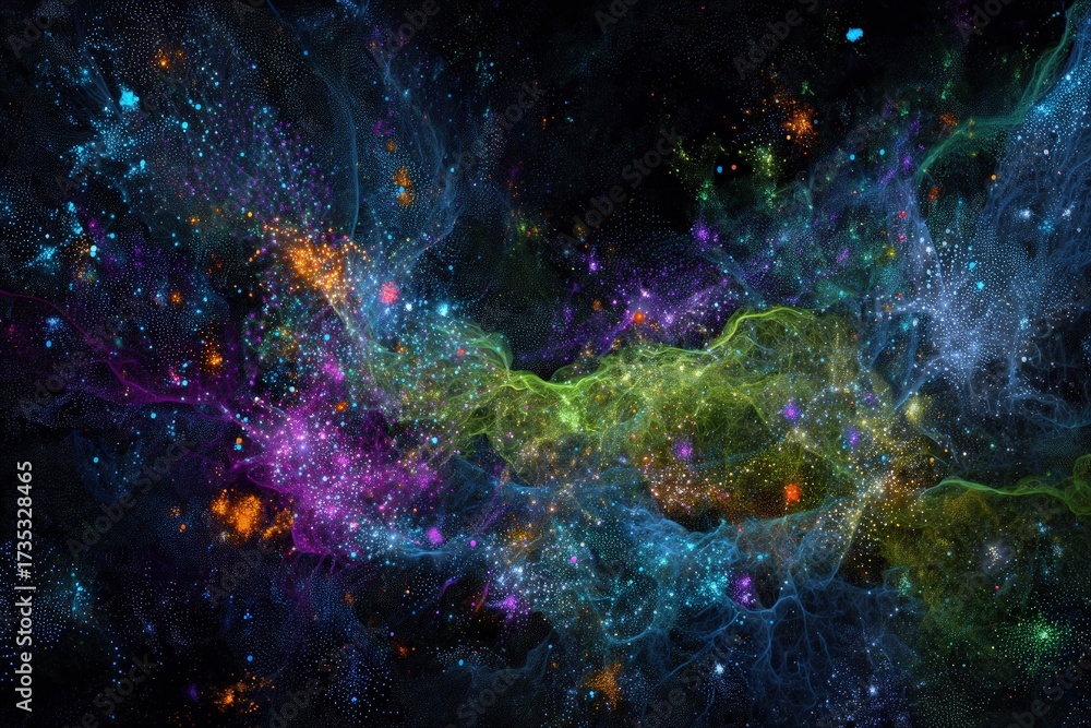 Obraz premium Colorful Nebula In Deep Space
