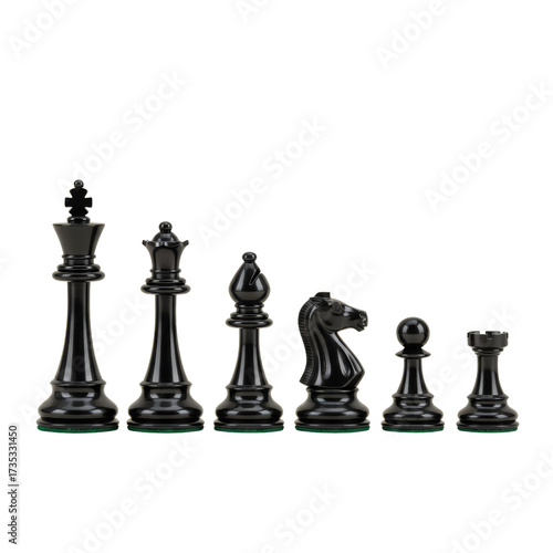 Wallpaper Mural Elegant chess pieces poised against an isolated transparent canvas, highlighting strategic game Torontodigital.ca