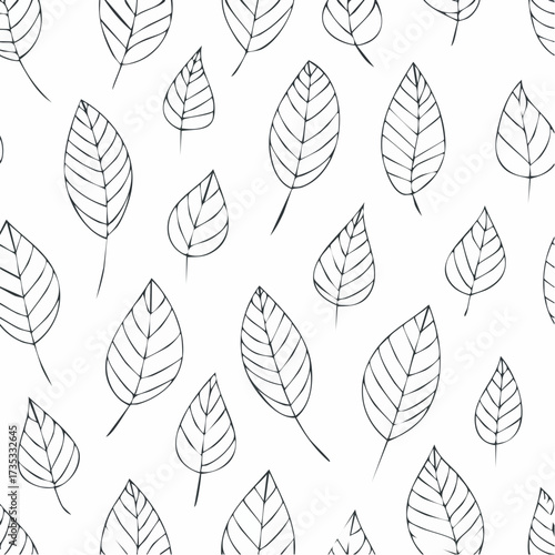 Vector seamless border pattern with leaves repeatable minimalistic background repeatable botanical backdrop
3