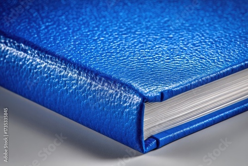 Closeup View Of Blue Hardcover Book Cover