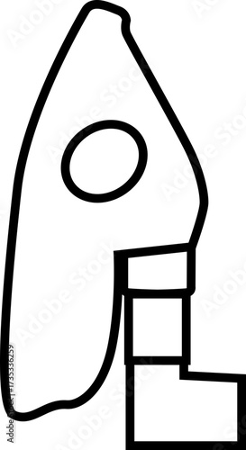 Aerosol breathing lung machine treatment icon. Outline illustration of aerosol breathing lung machine treatment vector icon for web design isolated